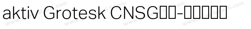 aktiv Grotesk CNSG字体字体转换